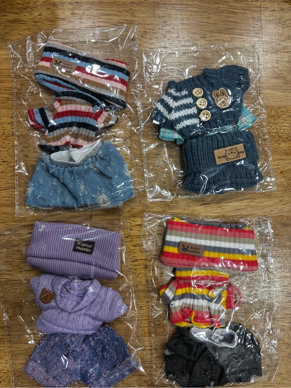 Labubu Doll Clothes.  Lot of 4